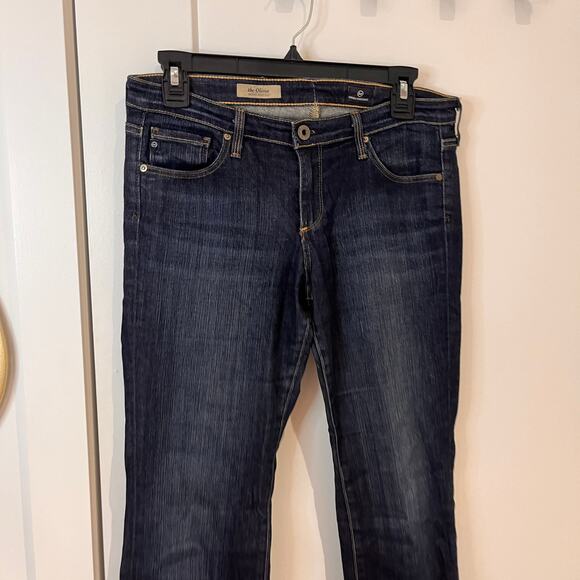 Adriano Goldschmied Dark Wash The Olivia Skinny Boot Cut Jeans Size 28R - Picture 3 of 10